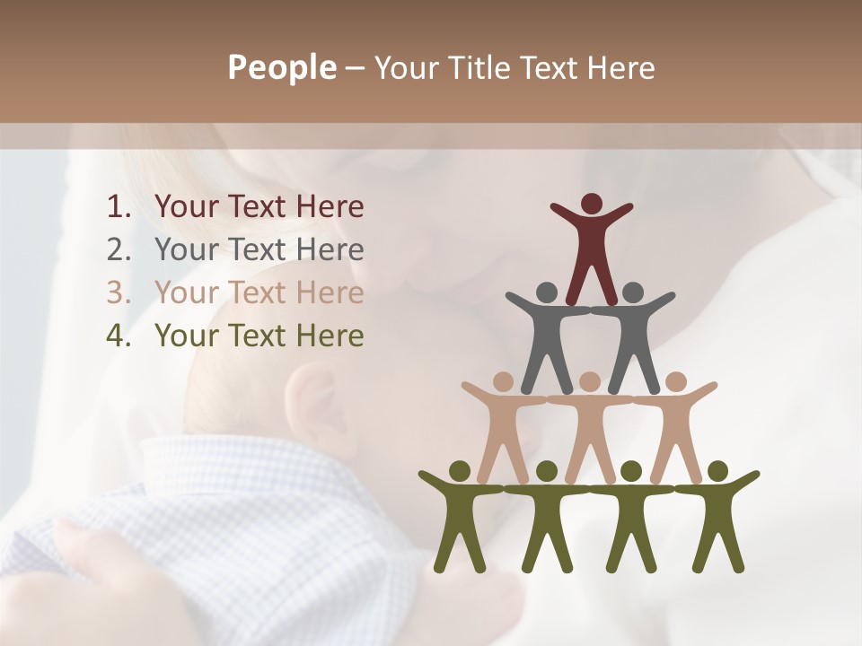 A Green Leaf Isolated On White Background PowerPoint Template