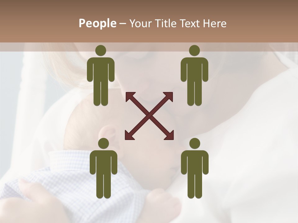 A Green Leaf Isolated On White Background PowerPoint Template