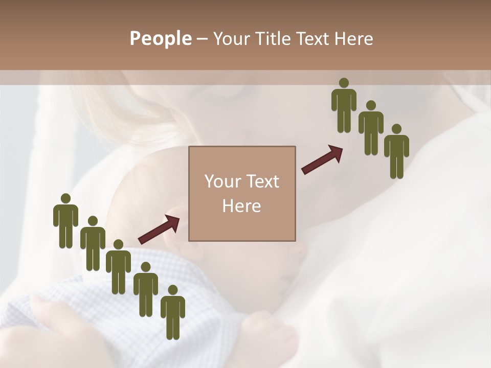 A Green Leaf Isolated On White Background PowerPoint Template