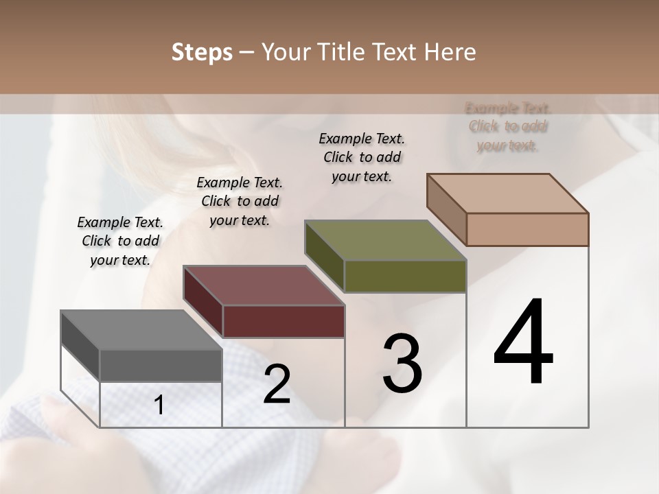 A Green Leaf Isolated On White Background PowerPoint Template