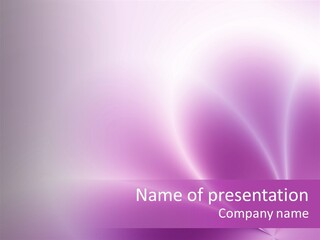 A Purple And White Background With The Words Name Of Presentation PowerPoint Template