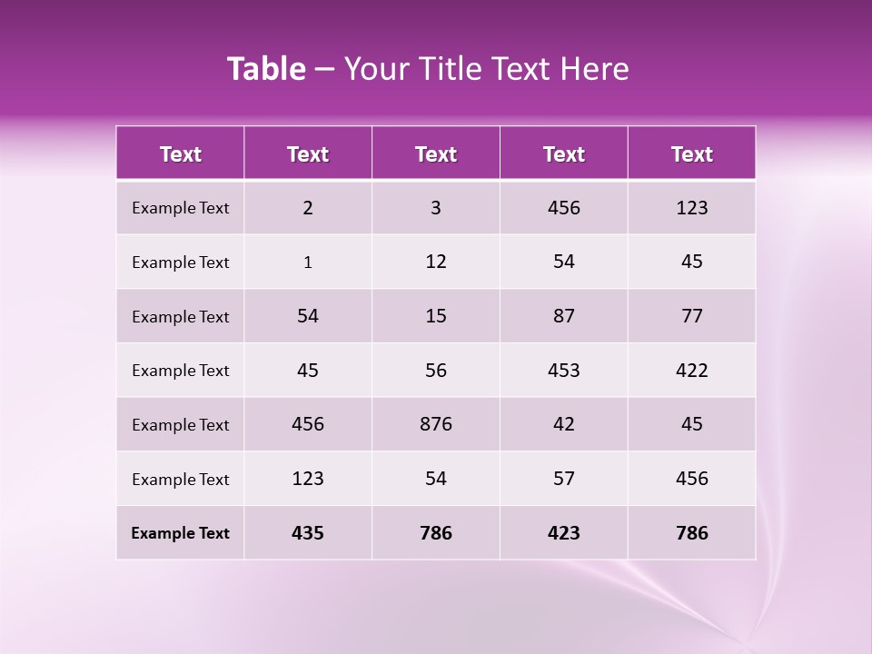 A Purple And White Background With The Words Name Of Presentation PowerPoint Template