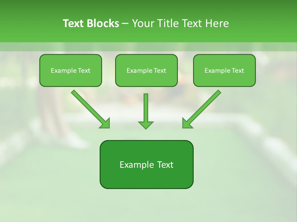 Ball For A Golf Flying To A Hole PowerPoint Template