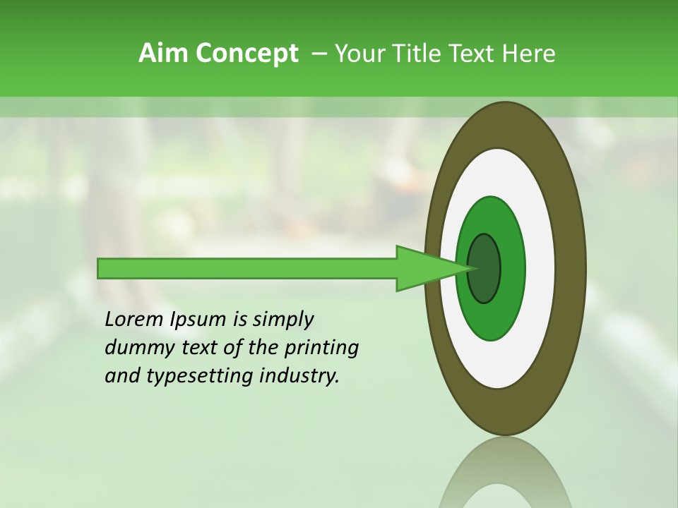 Ball For A Golf Flying To A Hole PowerPoint Template