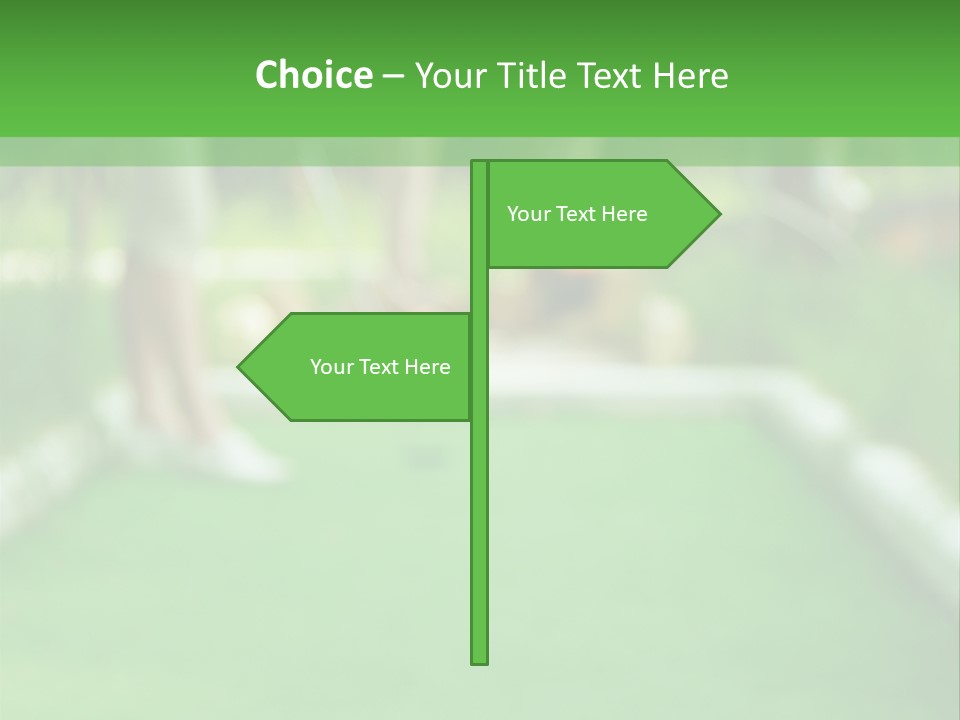 Ball For A Golf Flying To A Hole PowerPoint Template