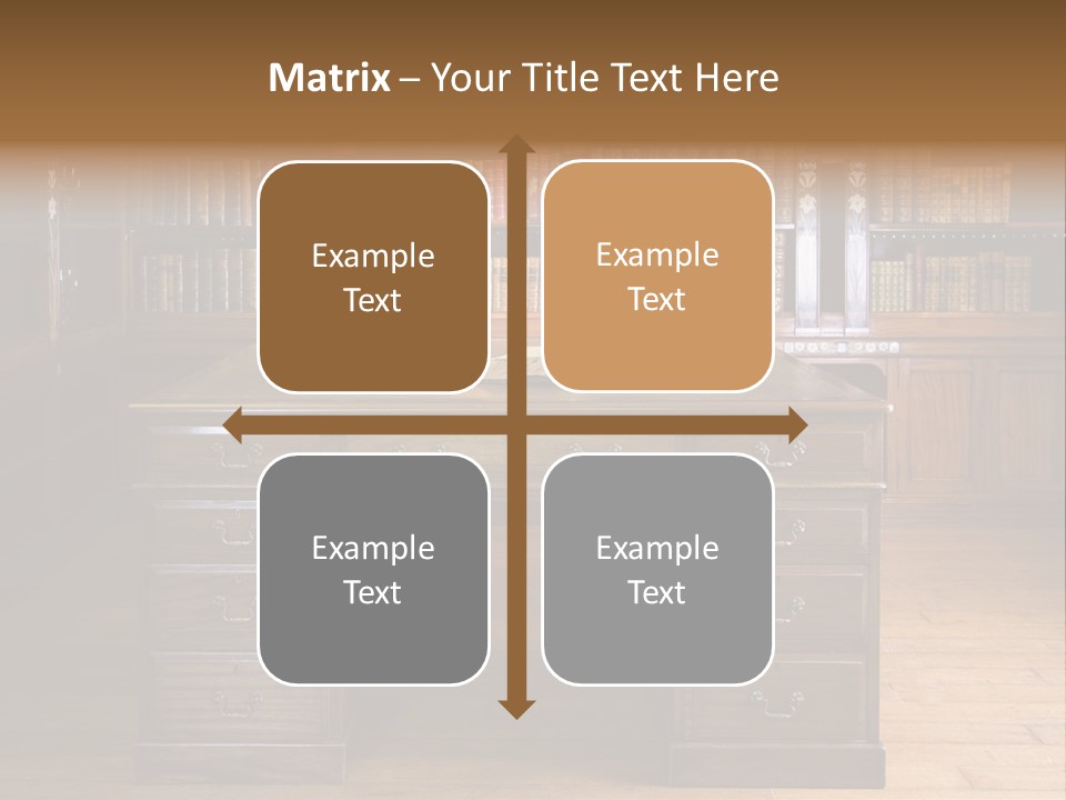 Old Library Or Studying Room PowerPoint Template