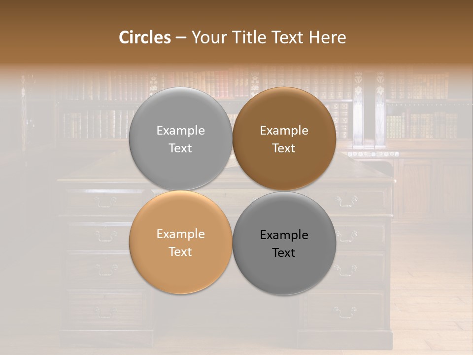 Old Library Or Studying Room PowerPoint Template