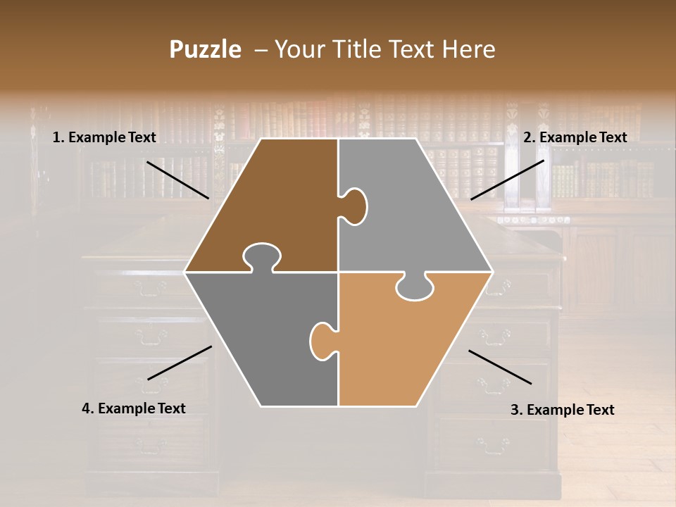 Old Library Or Studying Room PowerPoint Template