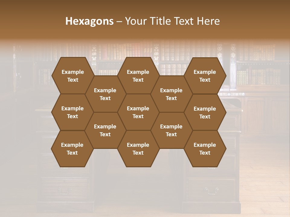 Old Library Or Studying Room PowerPoint Template