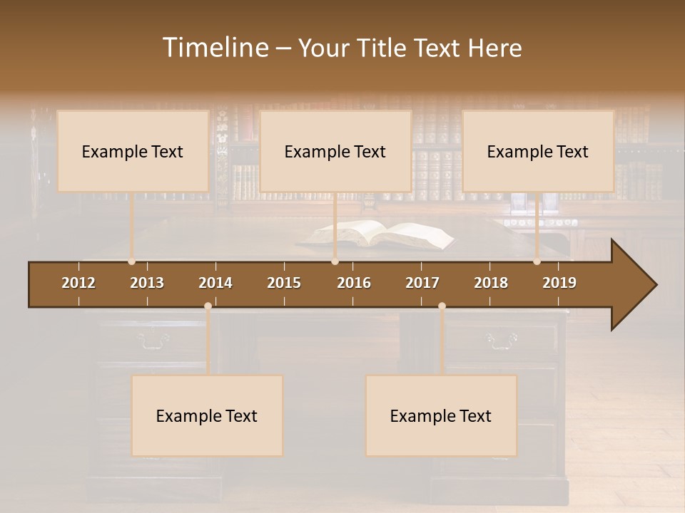 Old Library Or Studying Room PowerPoint Template