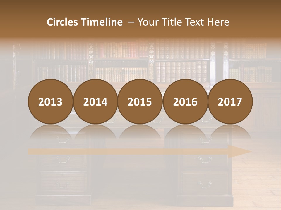 Old Library Or Studying Room PowerPoint Template