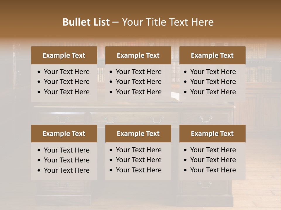 Old Library Or Studying Room PowerPoint Template