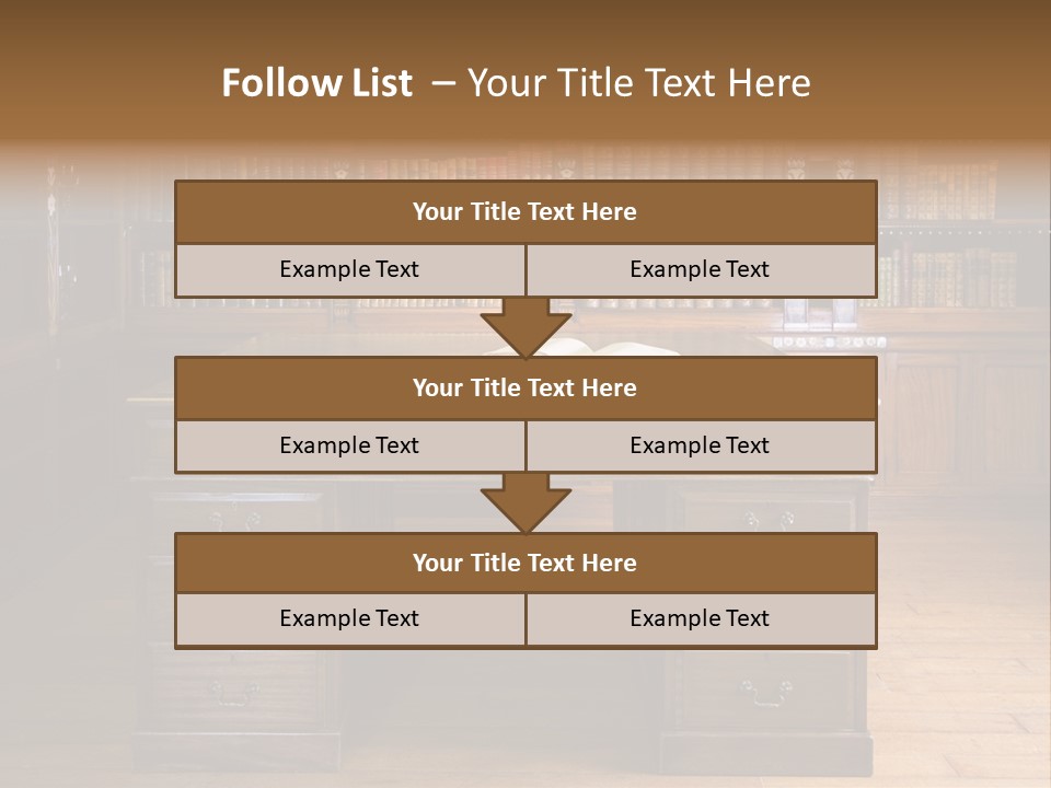 Old Library Or Studying Room PowerPoint Template