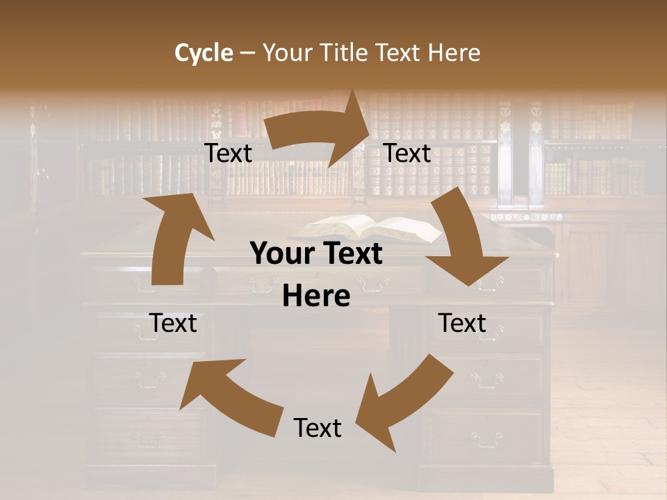 Old Library Or Studying Room PowerPoint Template