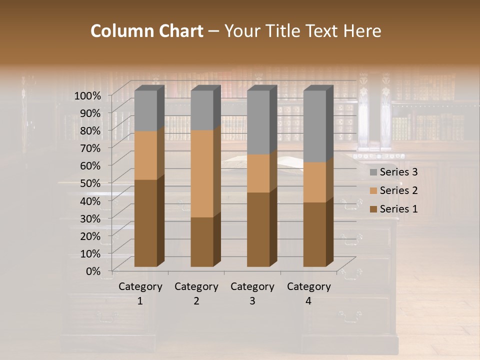 Old Library Or Studying Room PowerPoint Template