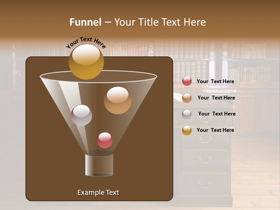 Old Library Or Studying Room PowerPoint Template