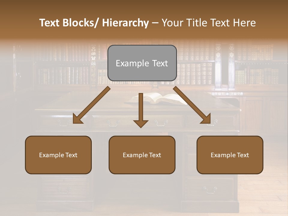 Old Library Or Studying Room PowerPoint Template