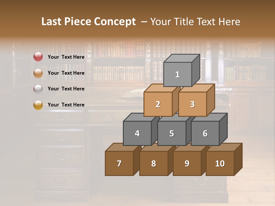 Old Library Or Studying Room PowerPoint Template