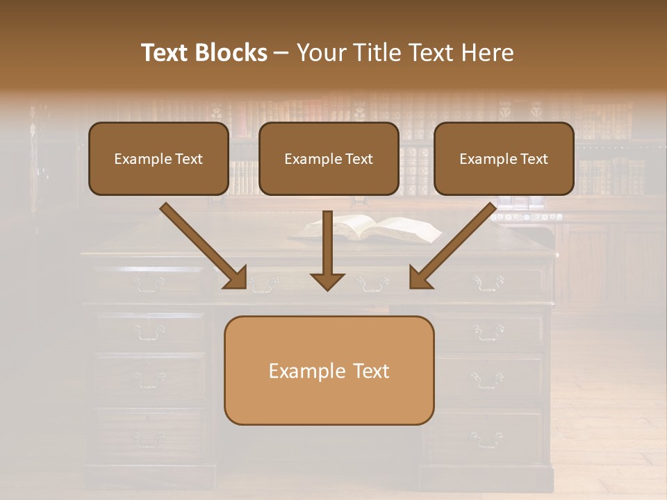 Old Library Or Studying Room PowerPoint Template