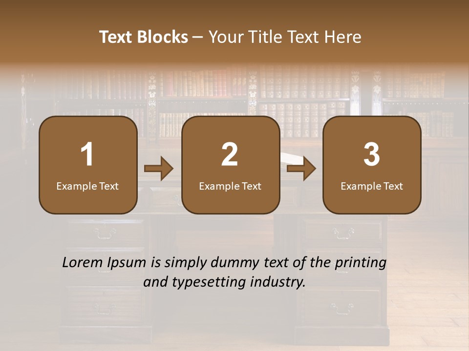 Old Library Or Studying Room PowerPoint Template