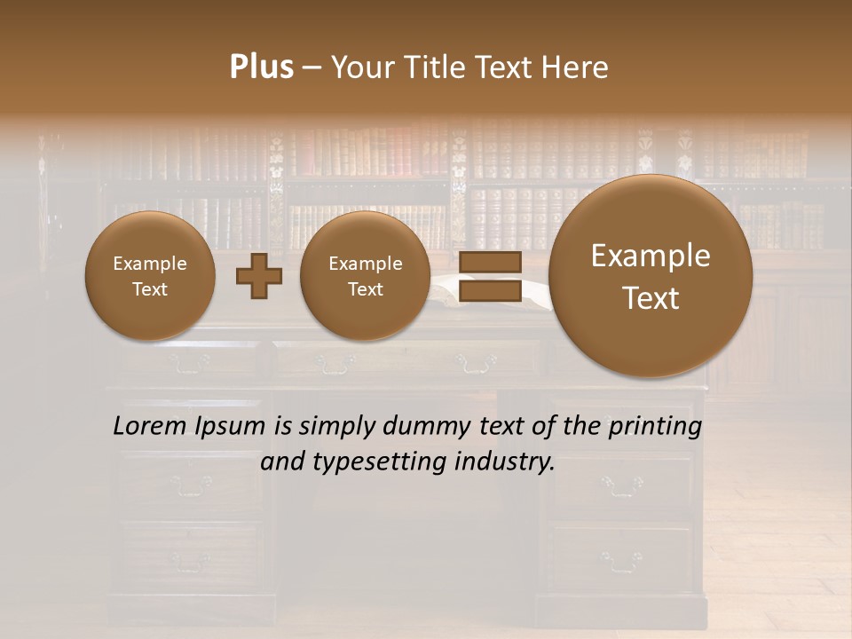 Old Library Or Studying Room PowerPoint Template