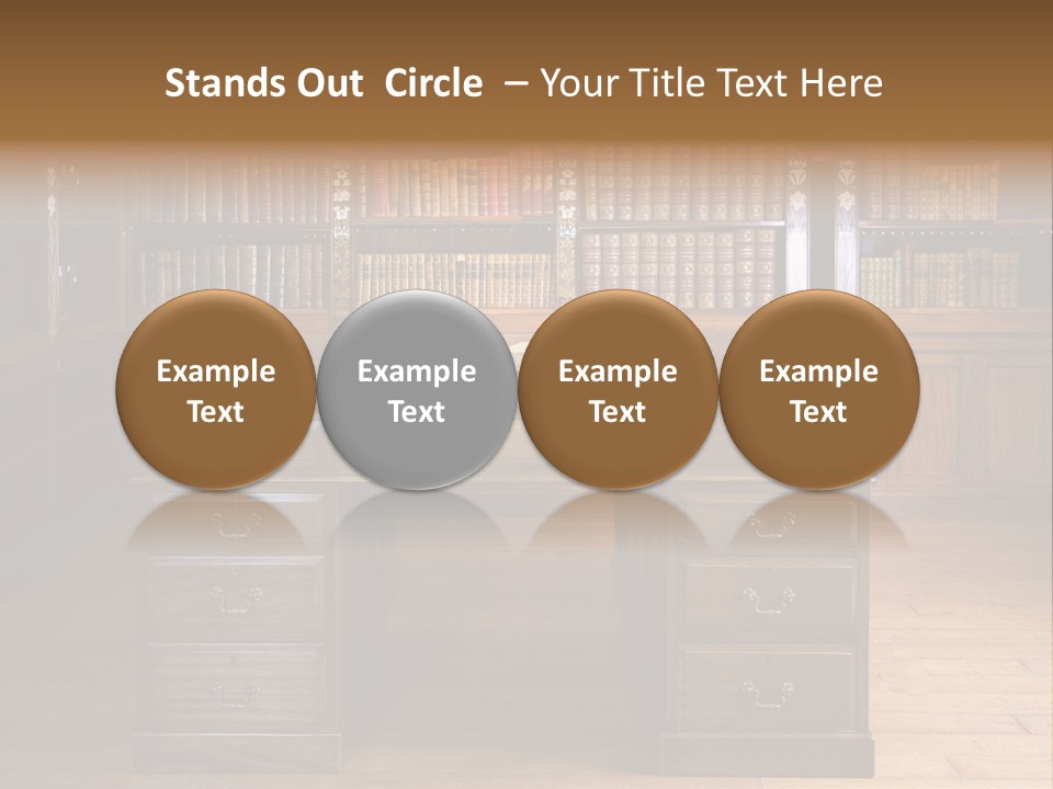 Old Library Or Studying Room PowerPoint Template