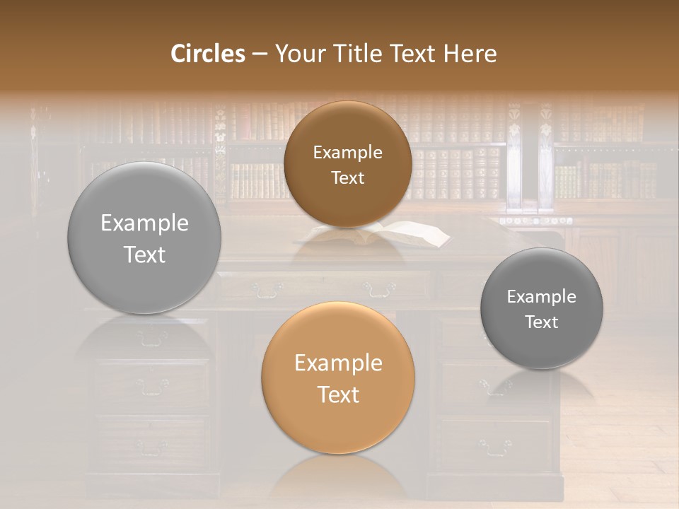 Old Library Or Studying Room PowerPoint Template