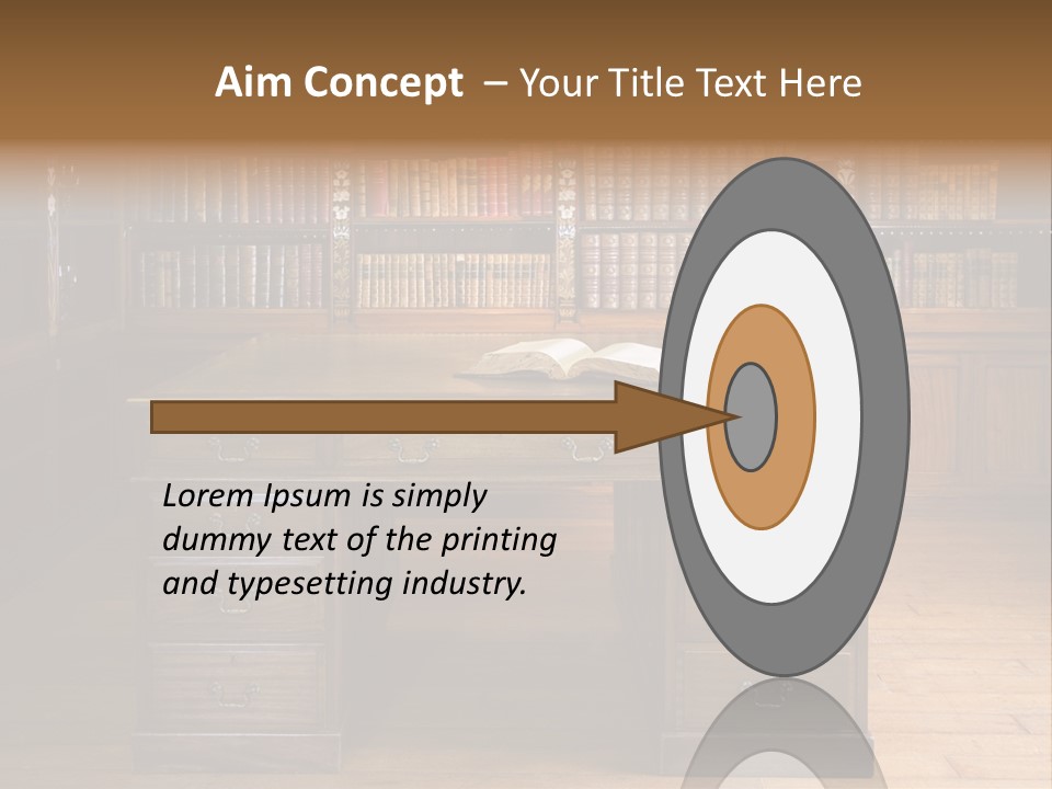 Old Library Or Studying Room PowerPoint Template