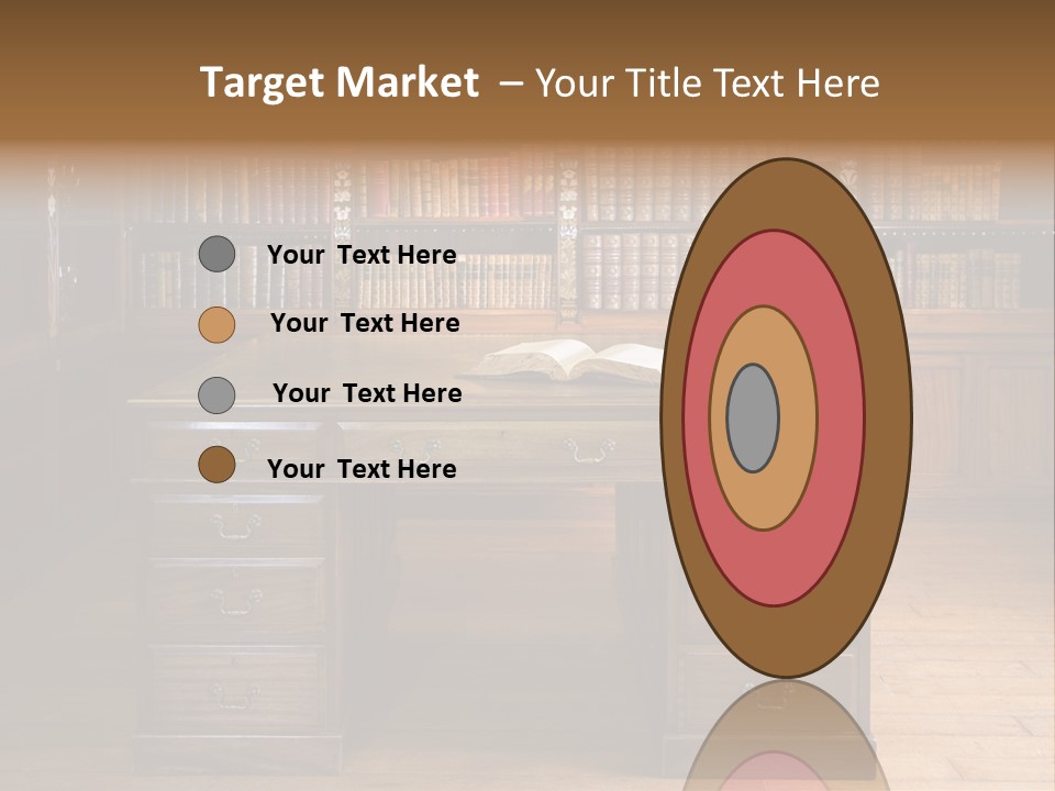 Old Library Or Studying Room PowerPoint Template