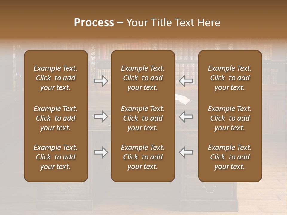 Old Library Or Studying Room PowerPoint Template