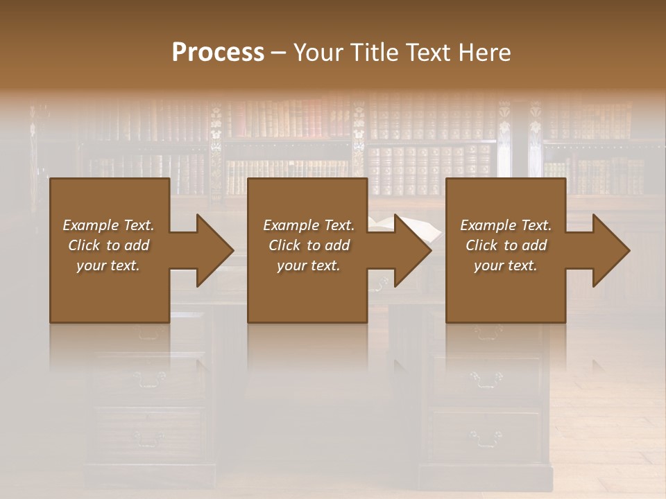 Old Library Or Studying Room PowerPoint Template