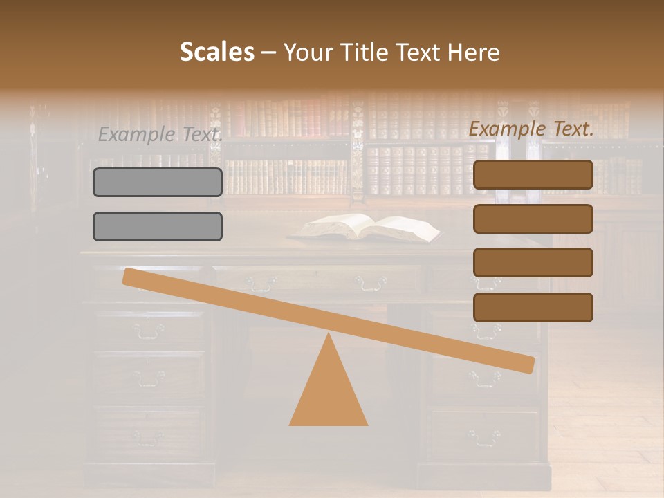 Old Library Or Studying Room PowerPoint Template