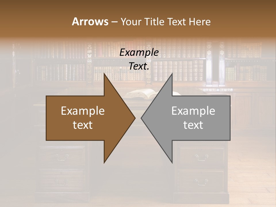 Old Library Or Studying Room PowerPoint Template