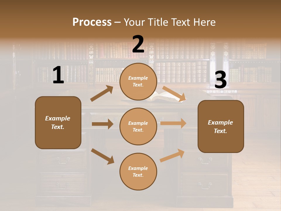 Old Library Or Studying Room PowerPoint Template