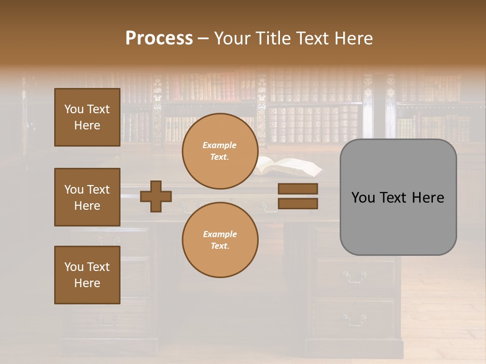 Old Library Or Studying Room PowerPoint Template