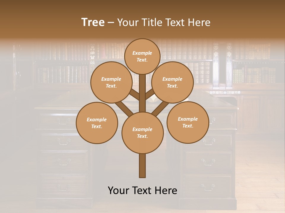 Old Library Or Studying Room PowerPoint Template