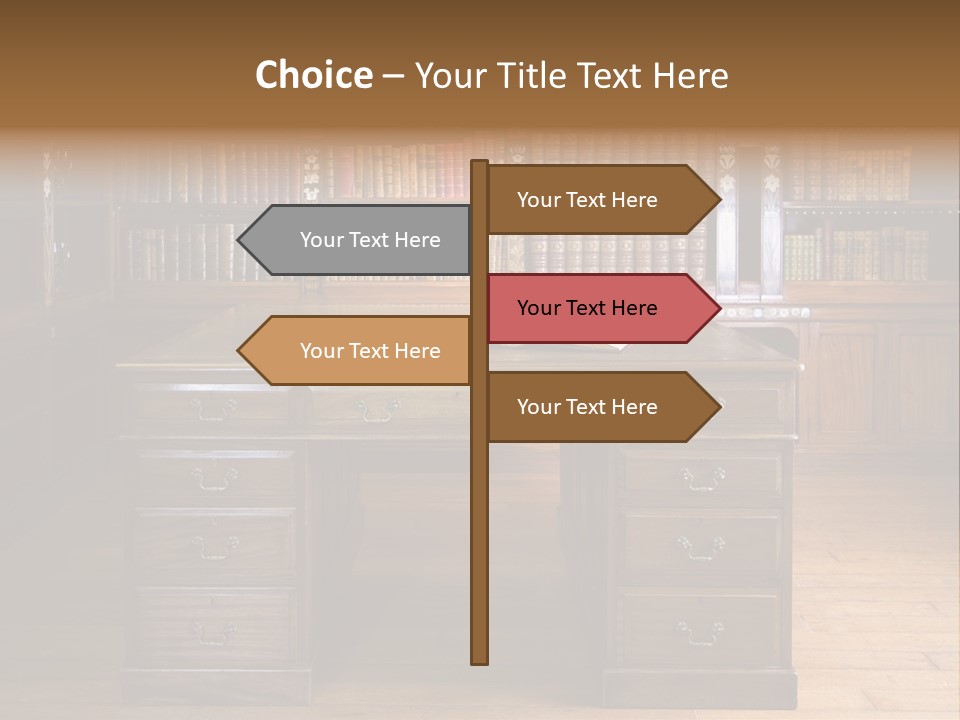 Old Library Or Studying Room PowerPoint Template