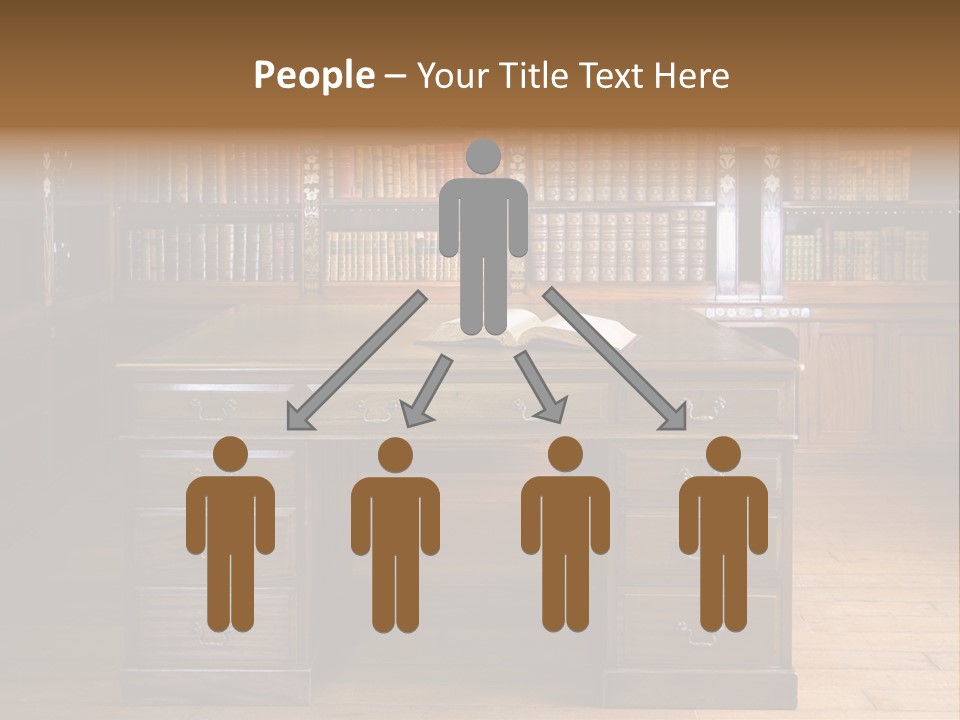 Old Library Or Studying Room PowerPoint Template