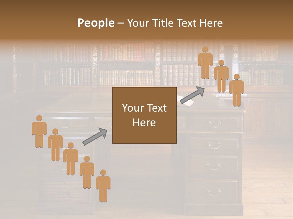 Old Library Or Studying Room PowerPoint Template