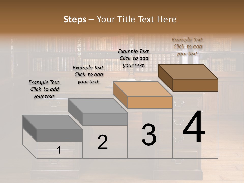 Old Library Or Studying Room PowerPoint Template