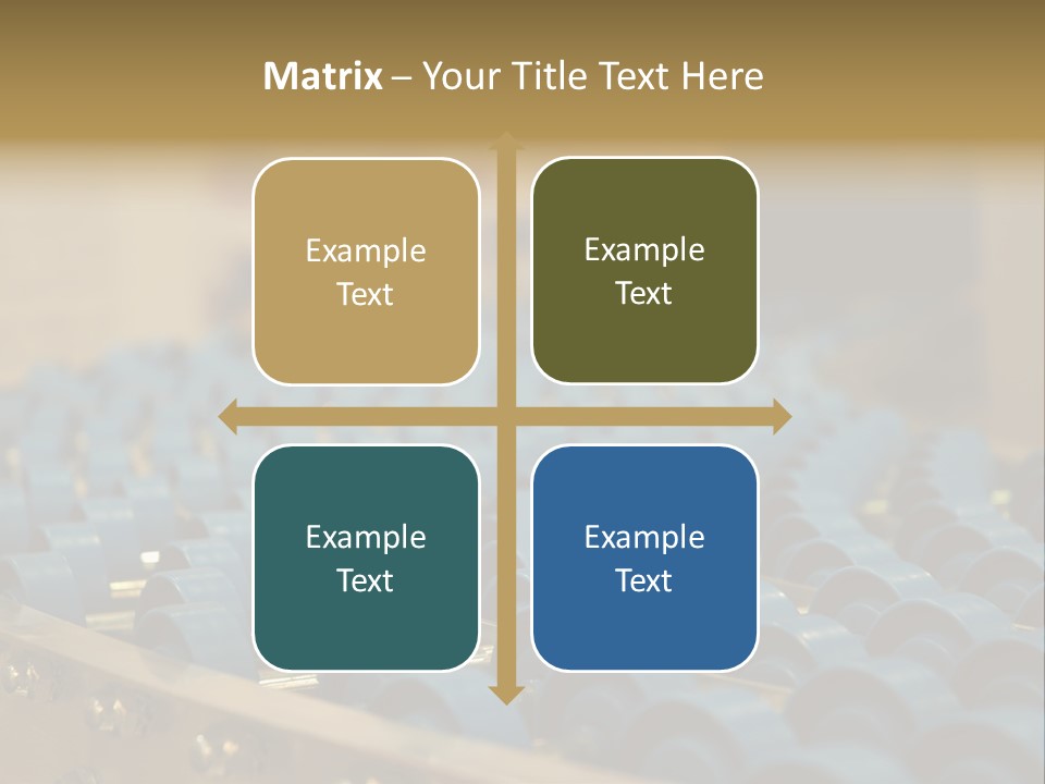 Rows Of Blue Plastic Chairs In A Factory PowerPoint Template