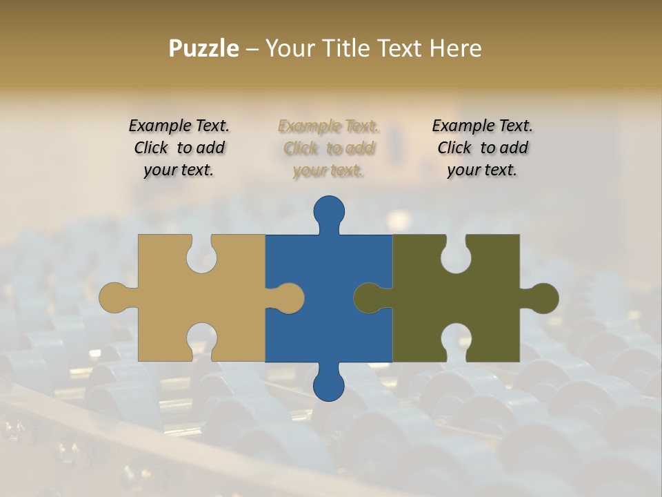 Rows Of Blue Plastic Chairs In A Factory PowerPoint Template