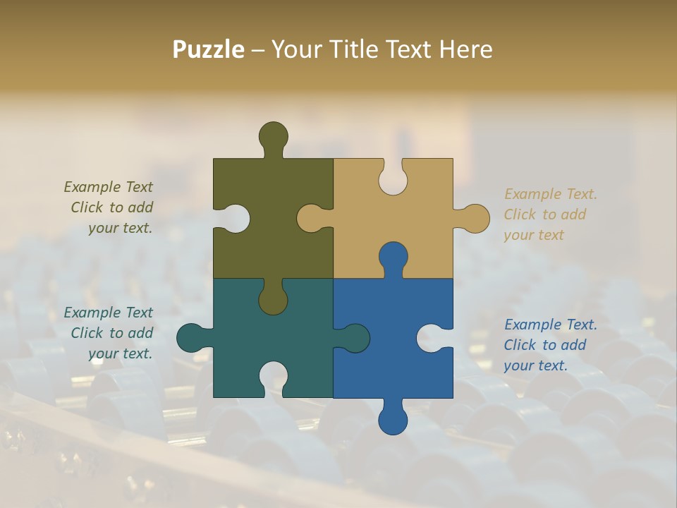 Rows Of Blue Plastic Chairs In A Factory PowerPoint Template