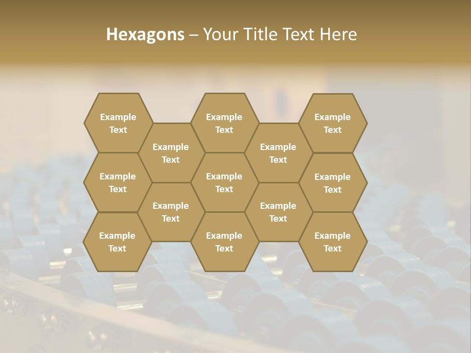 Rows Of Blue Plastic Chairs In A Factory PowerPoint Template