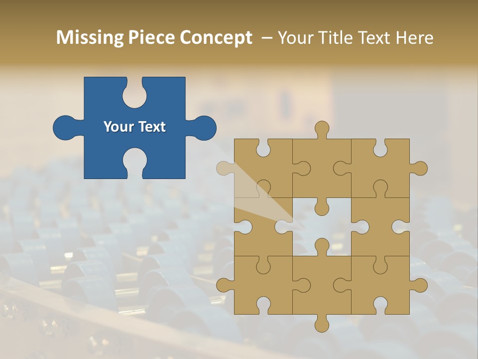 Rows Of Blue Plastic Chairs In A Factory PowerPoint Template