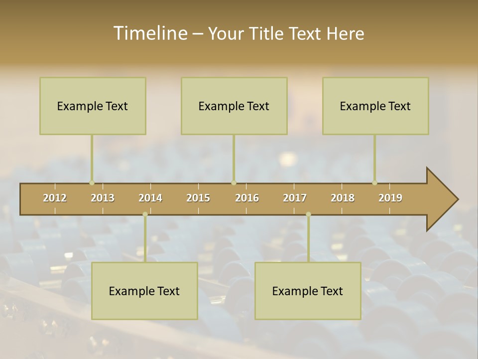 Rows Of Blue Plastic Chairs In A Factory PowerPoint Template