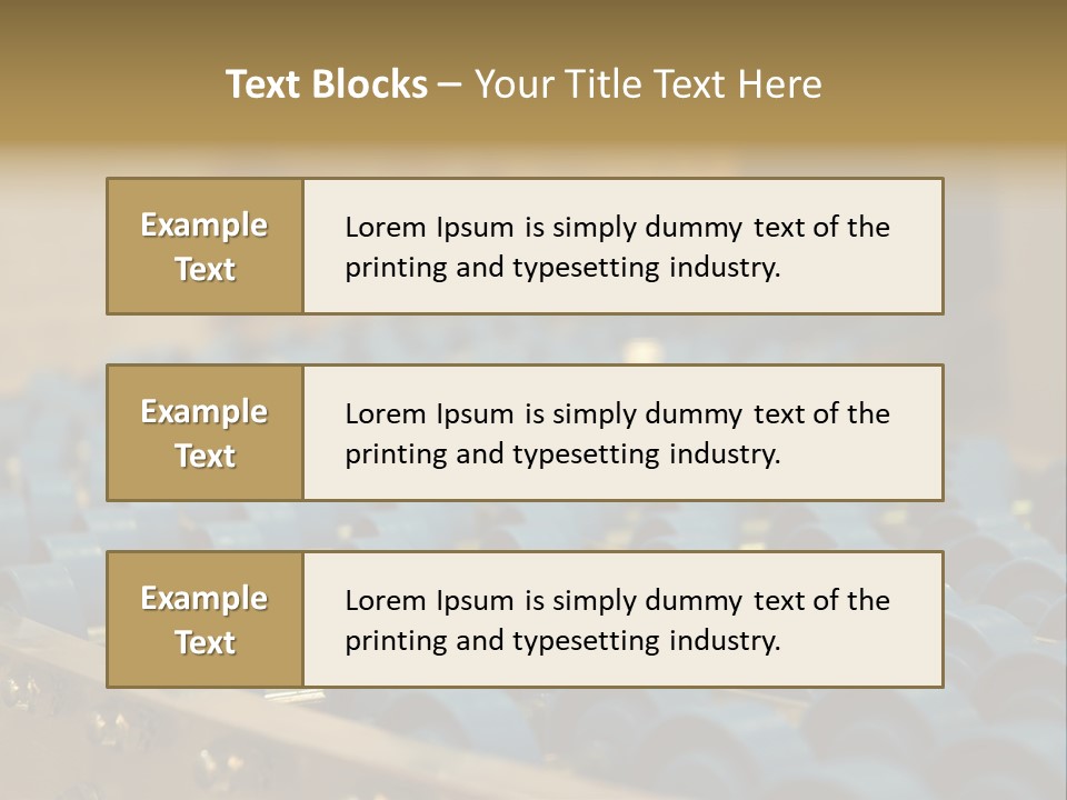 Rows Of Blue Plastic Chairs In A Factory PowerPoint Template