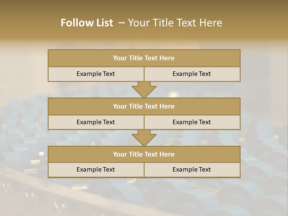 Rows Of Blue Plastic Chairs In A Factory PowerPoint Template