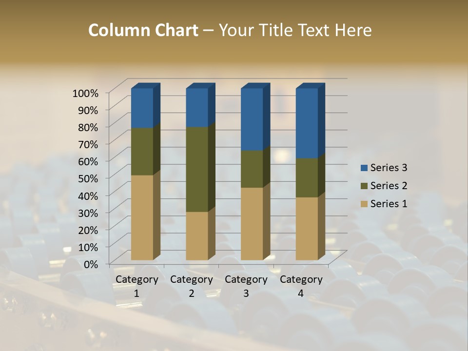 Rows Of Blue Plastic Chairs In A Factory PowerPoint Template