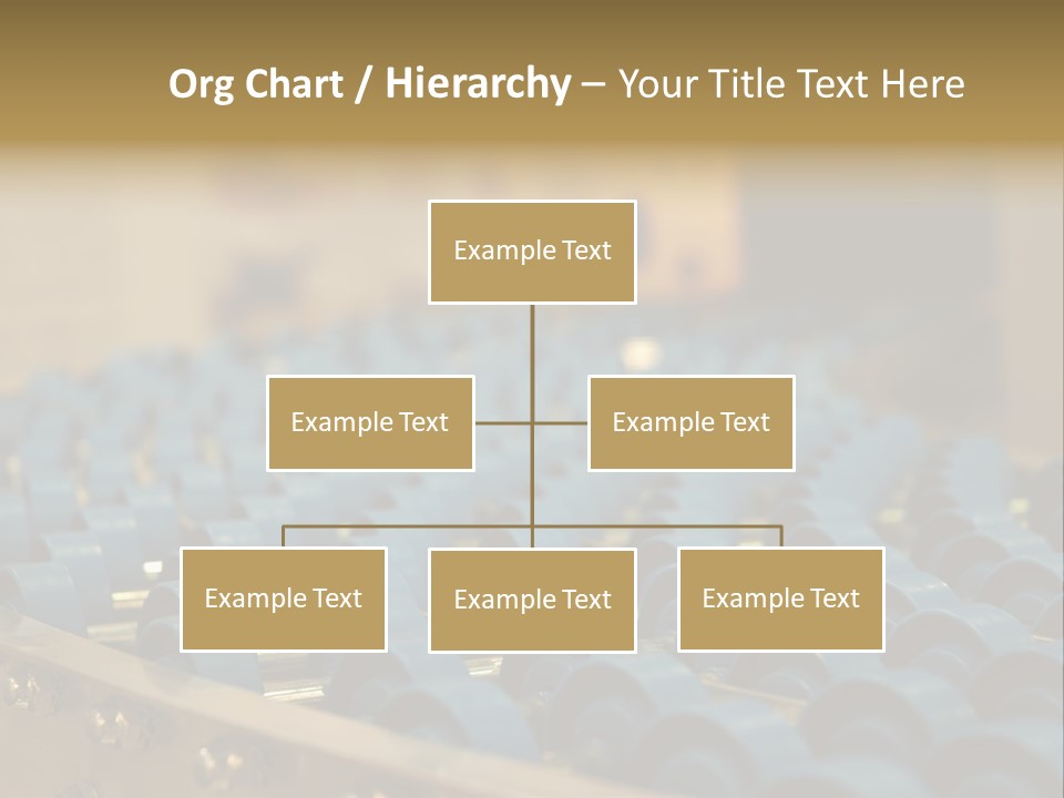 Rows Of Blue Plastic Chairs In A Factory PowerPoint Template